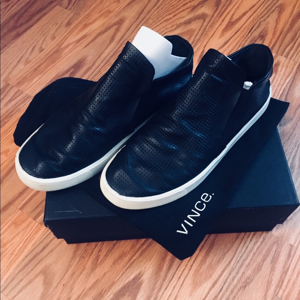 Vince high top slip on sneakers